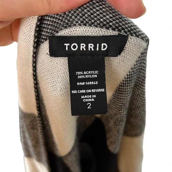 Torrid • Cardigan Drape Front Sweater - Picture 7 of 8